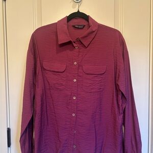 Purple Button-Up Shirt
